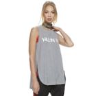 Madden Nyc Juniors' Killin' It Graphic Muscle Tank, Girl's, Size: Small, Med Grey