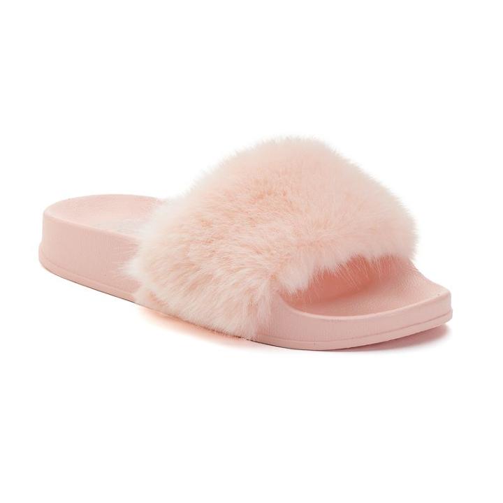 So&reg; Bloom Girls' Slide Sandals, Girl's, Size: 1, Brt Pink