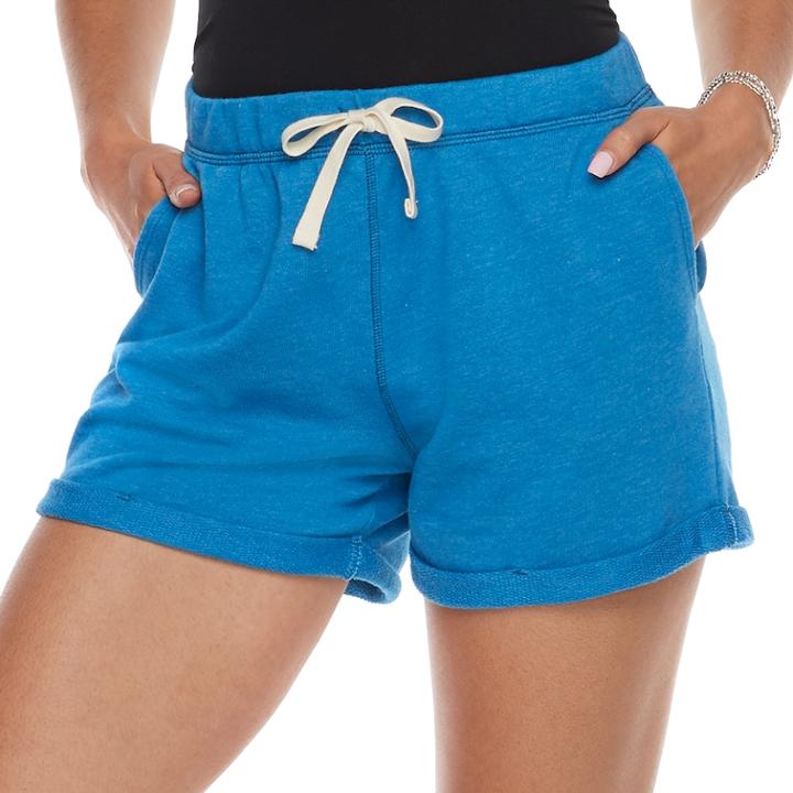 Juniors' So&reg; Cuffed French Terry Shorts, Teens, Size: Xs, Med Blue
