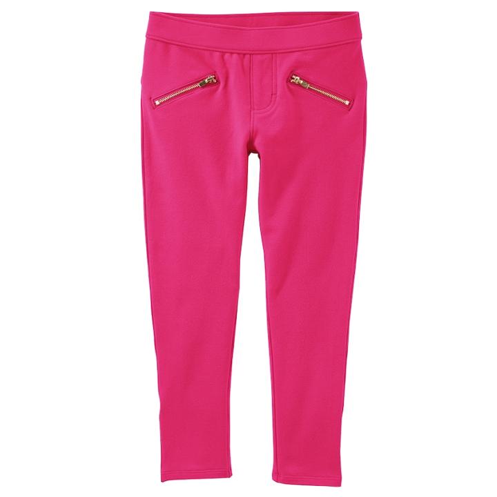 Girls 4-12 Oshkosh B'gosh&reg; French Terry Skinny Pants, Size: 5, Pink