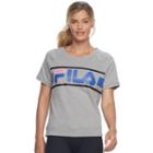 Women's Fila Sport&reg; Short Sleeve Sweatshirt Tee, Size: Small, Light Grey