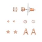 Lc Lauren Conrad Monogram Nickel Free Stud Earring Set, Women's, Pink Other