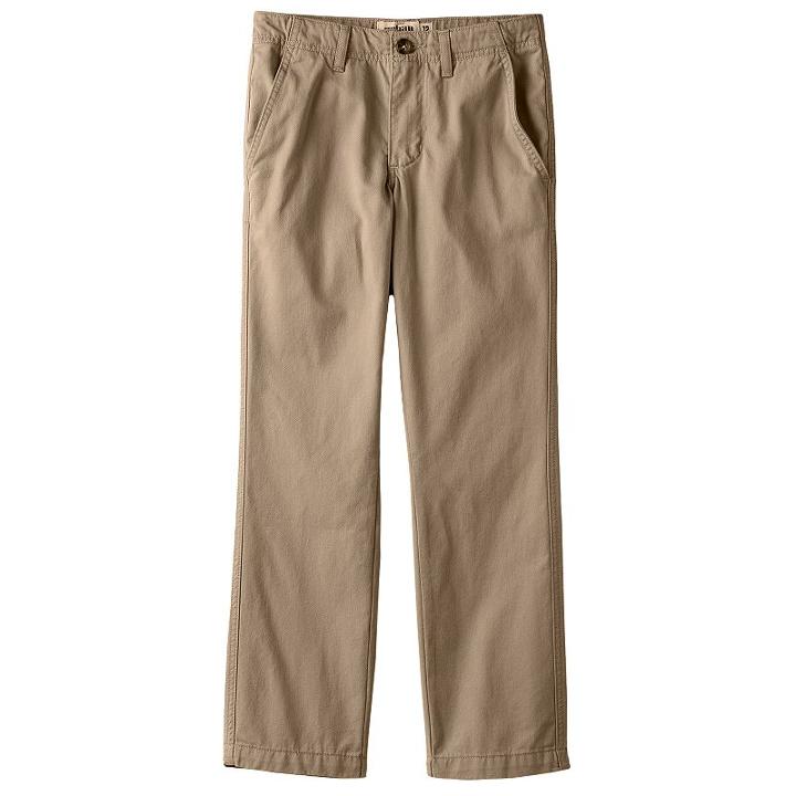 Boys 8-20 Urban Pipeline Flat-front Twill Pants, Boy's, Size: 16, Beig/green (beig/khaki)