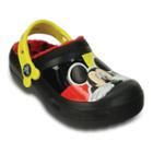 Crocs Disney Mickey Mouse Lined Boys' Clogs, Boy's, Size: 2, Black