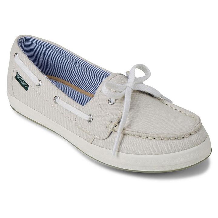 Eastland Skip Women's Canvas Boat Shoes, Size: Medium (7.5), Natural