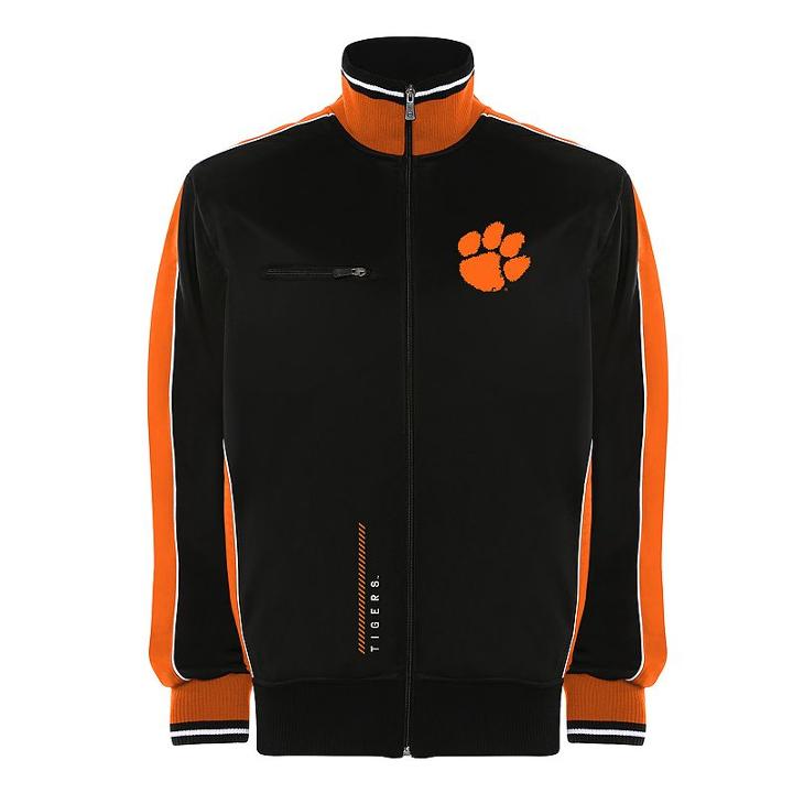 Men's Franchise Club Clemson Tigers Breaker Track Jacket, Size: Medium, Black