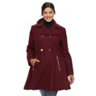 Plus Size Apt. 9&reg; Wool Blend Double-breasted Coat, Women's, Size: 3xl, Dark Grey