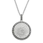 Lavish By Tjm Sterling Silver Crystal Dome Pendant Necklace, Women's, Size: 18, Grey