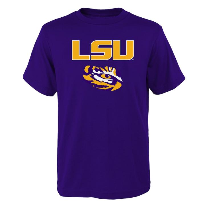 Boys' 4-18 Lsu Tigers Goal Line Tee, Size: 16-18, Purple