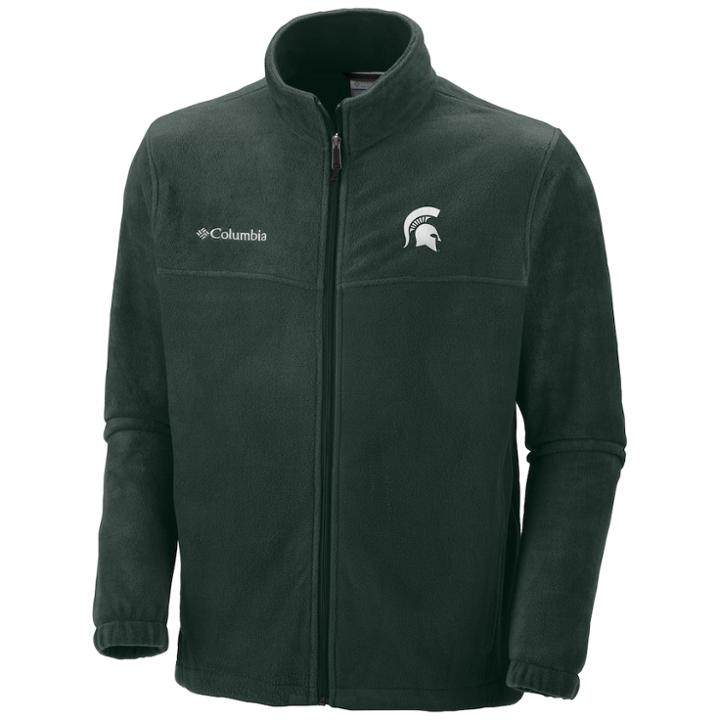 Men's Columbia Michigan State Spartans Flanker Ii Full-zip Fleece, Size: Large, Green Oth