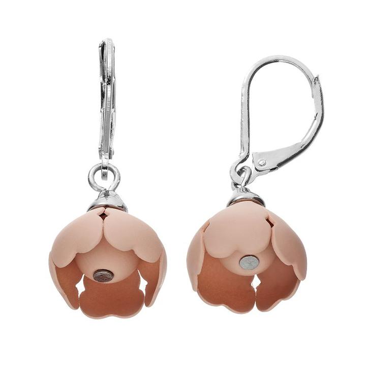 Simply Vera Vera Wang Matte Flower Nickel Free Drop Earrings, Women's, Pink