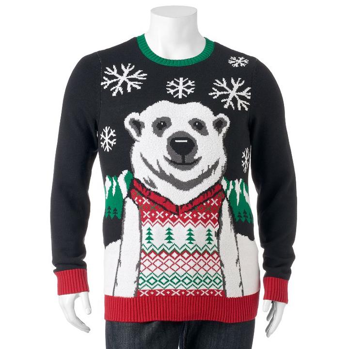 Big & Tall Ugly Holiday Sweater, Men's, Size: 4xb, Black