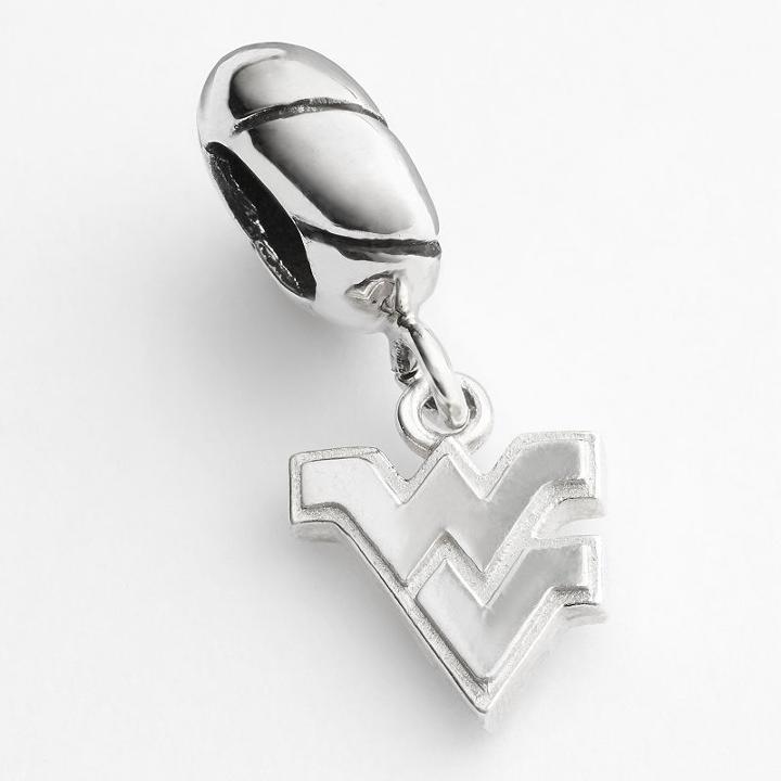 Dayna U West Virginia Mountaineers Sterling Silver Logo Charm, Women's, Grey