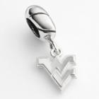 Dayna U West Virginia Mountaineers Sterling Silver Logo Charm, Women's, Grey