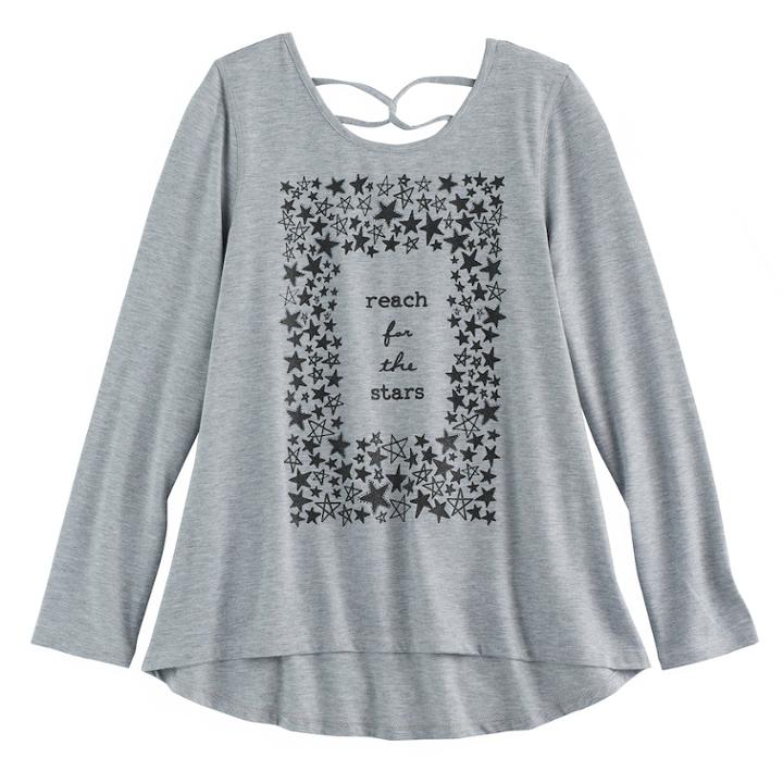 Girls 7-16 & Plus Size So&reg; Legging Tee, Size: 7-8, Med Grey