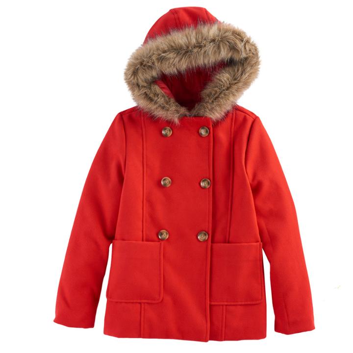 Girls 6-16 So&reg; Peacoat, Size: 7-8, Red
