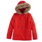 Girls 6-16 So&reg; Peacoat, Size: 7-8, Red