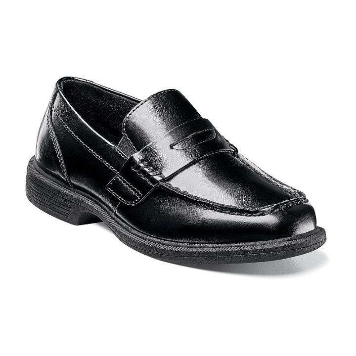 Nunn Bush Kent Jr. Boys' Penny Loafers, Boy's, Size: 11, Black