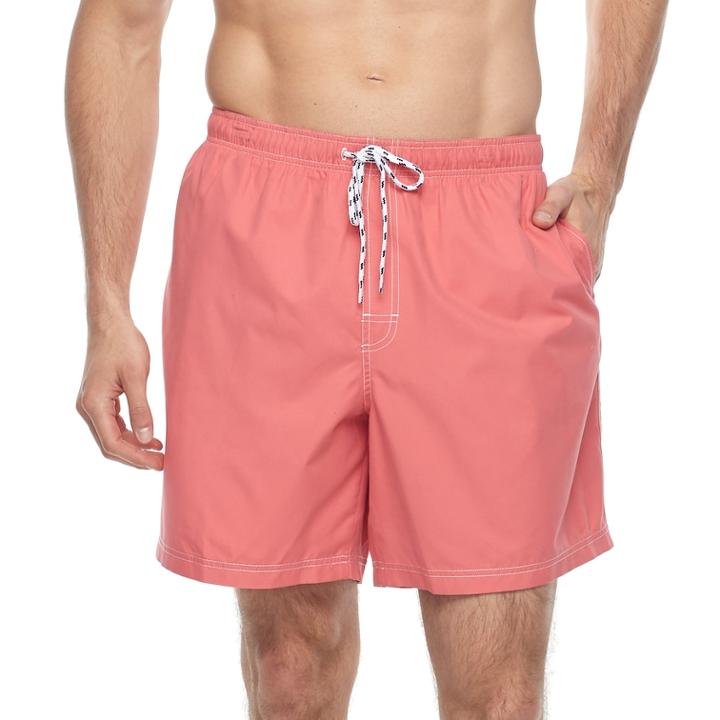 Big & Tall Croft & Barrow&reg; Solid Swim Trunks, Men's, Size: Xl Tall, Pink