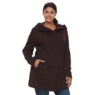 Plus Size Gallery Geometric Fleece Jacket, Women's, Size: 3xl, Purple