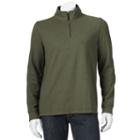Men's Croft & Barrow&reg; Classic-fit Mockneck Quarter-zip Pullover, Size: Small, Dark Green
