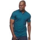 Men's Marc Anthony Slim-fit Henley, Size: Xxl, Turquoise/blue (turq/aqua)