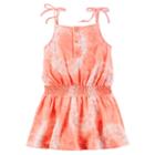 Girls 4-8 Carter's Tie-dye Smocked-waist Jersey Dress, Girl's, Size: 4, Orange