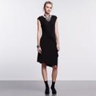 Women's Simply Vera Vera Wang Simply Noir Faux-wrap Dress, Size: Medium, Black