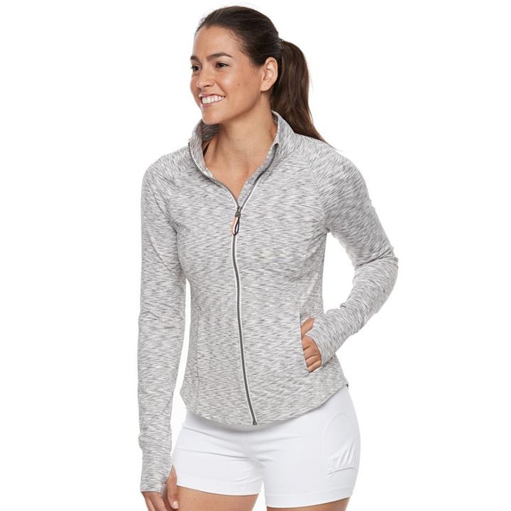 Women's Fila Sport&reg; Heathered Running Jacket, Size: Xl, Light Grey