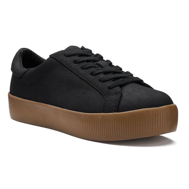 So&reg; Felicia Women's Platform Sneakers, Size: Medium (6), Black