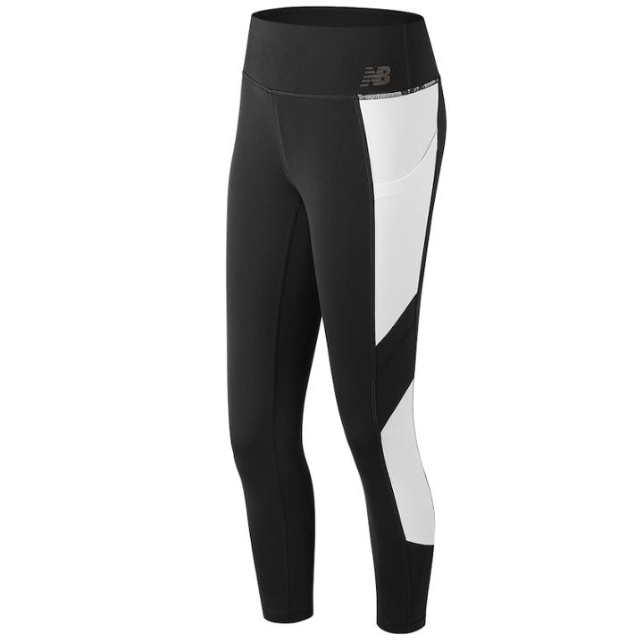 Women's New Balance Transform Luxe Crop Leggings, Size: Large, Silver