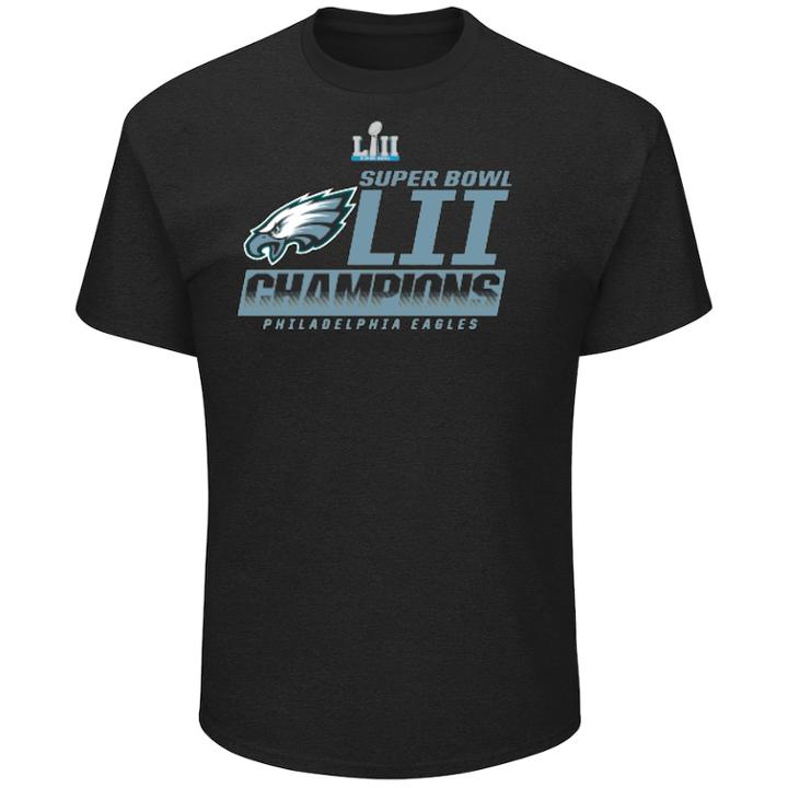 Men's Philadelphia Eagles Super Bowl Lii Champions Fanfare Tee, Size: Small, Oxford