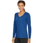 Women's Champion Sugar Wash Long Sleeve Tee, Size: Large, Dark Blue
