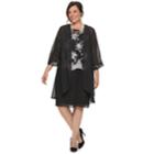 Plus Size Le Bos Sequin Dress & Jacket Set, Women's, Size: 14 W, Oxford