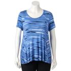 Plus Size Apt. 9&reg; Flowy Crewneck Tee, Women's, Size: 1xl, Blue (navy)