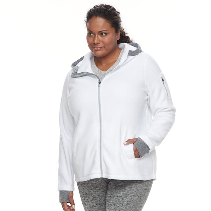 Plus Size Tek Gear Microfleece Full-zip Hoodie Jacket, Women's, Size: 2xl, Natural