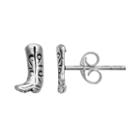 Itsy Bitsy Sterling Silver Cowboy Boot Stud Earrings, Women's