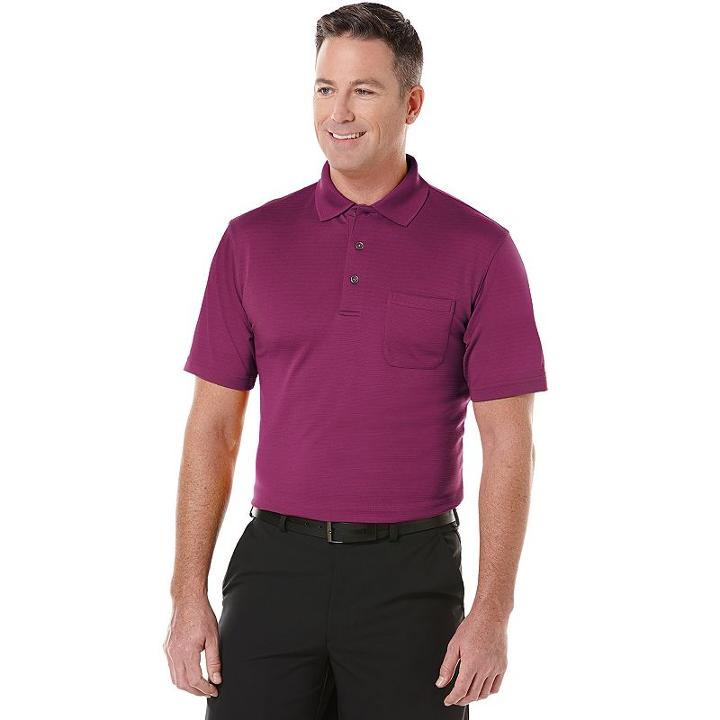 Big & Tall Grand Slam Airflow Solid Pocketed Performance Golf Polo, Men's, Size: 3xl Tall, Purple Oth