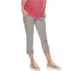 Maternity A:glow Full Belly Panel Girlfriend Chino Pants, Women's, Size: 16-mat, Med Grey