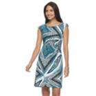Petite Dana Buchman Twist-front Dress, Women's, Size: Xl Petite, Turquoise/blue (turq/aqua)