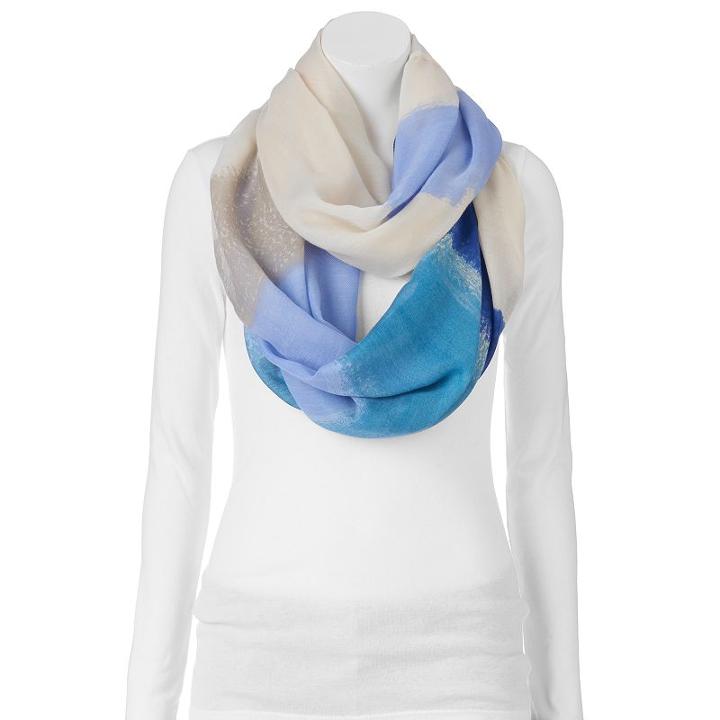 Reed Striped Infinity Scarf, Women's, Blue