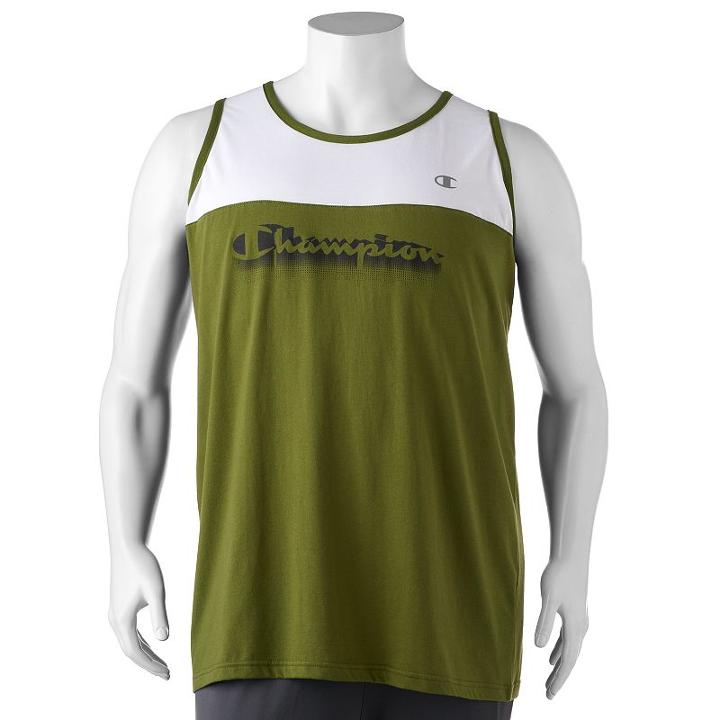 Big & Tall Champion Modern-fit Logo Tank Top, Men's, Size: 3xl Tall, Green