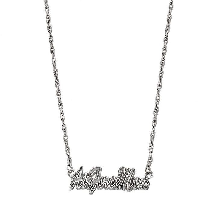 Logoart Sterling Silver Air Force Mom Necklace, Adult Unisex, Size: 18, Grey