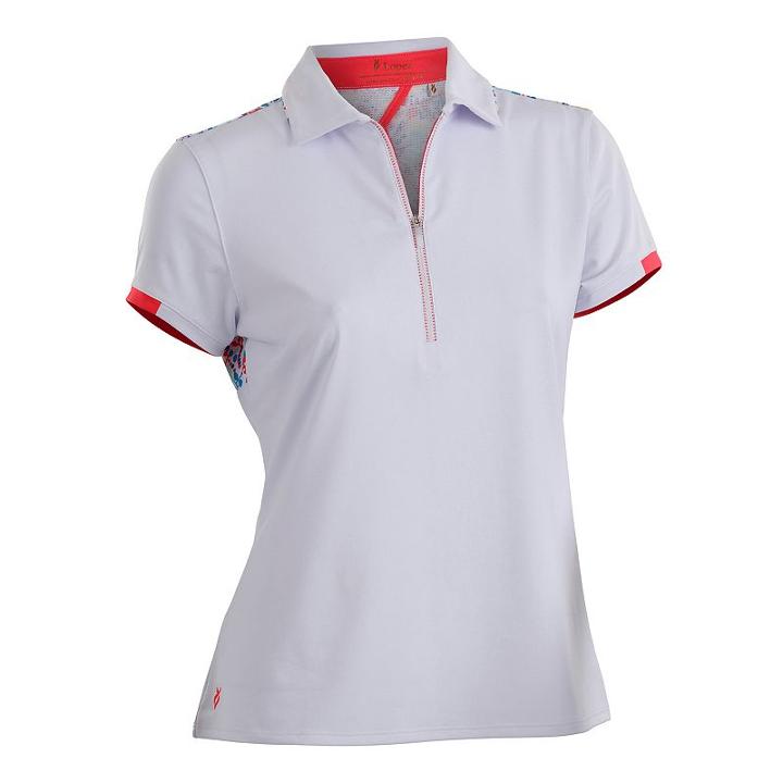 Women's Nancy Lopez Flash Short Sleeve Golf Polo, Size: Medium, White