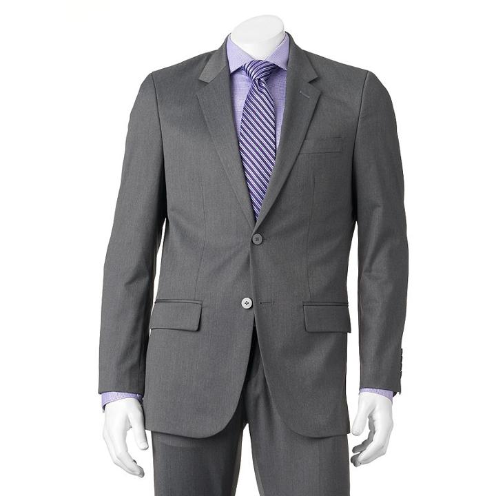 Men's Marc Anthony Slim-fit Performance Suit Jacket, Size: 42 Long, Med Grey