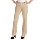 Women's Lee Maxwell Modern Fit Curvy Dress Pants, Size: 16 Short, Med Beige