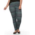 Plus Size French Laundry Holiday Printed Legging, Women's, Size: 2xl, Light Blue
