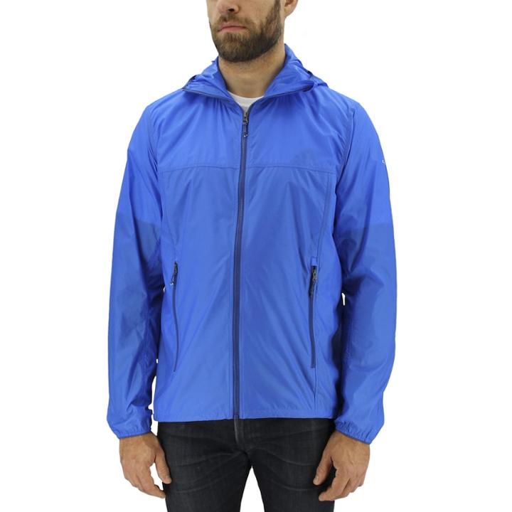 Men's Adidas Mistral Ripstop Hooded Windbreaker Jacket, Size: Medium, Blue Other
