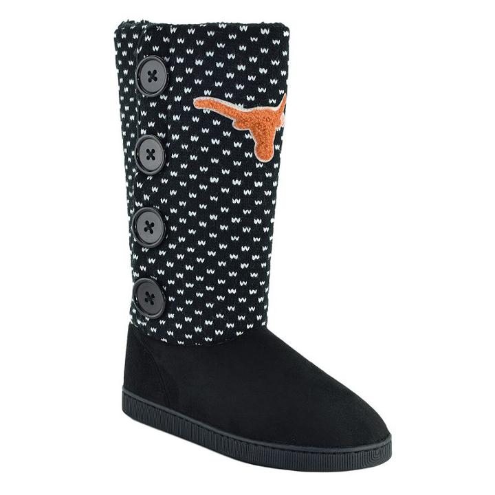 Women's Texas Longhorns Button Boots, Size: Small, Black