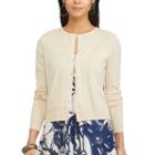 Petite Chaps Button-front Cardigan, Women's, Size: M Petite, Beige Over